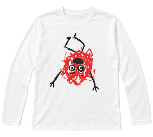 White Scribble Long Sleeve Tee