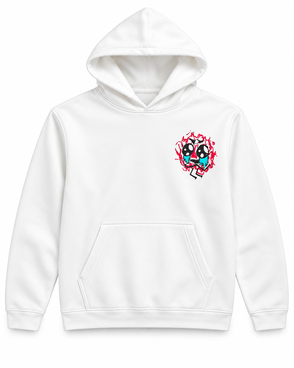 Sad Scribble hoodie front concept
