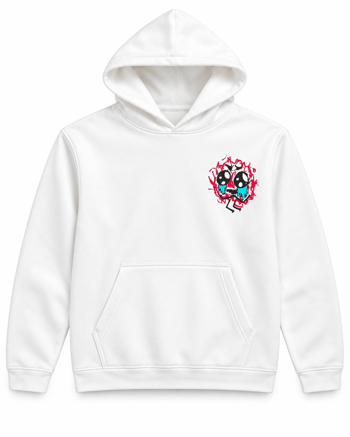 Sad Scribble hoodie front concept